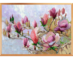 Набор для вышивания Вышивальная мозаика арт. 0090ЦВ Акварельные цветы 'Магнолиевый рай'