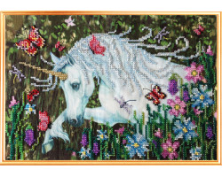 Набор для вышивания Вышивальная мозаика арт. 0091ЦВ Единорог и духи леса