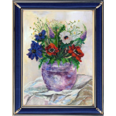 Набор для вышивания Вышивальная мозаика арт. 139ЦВ.Акварельные цветы. Анемоны 19х25,5см