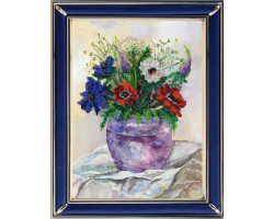 Набор для вышивания Вышивальная мозаика арт. 139ЦВ.Акварельные цветы. Анемоны 19х25,5см