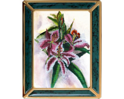 Набор для вышивания Вышивальная мозаика арт. 140ЦВ.Акварельные цветы.Лилии 19х26см
