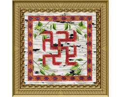 Набор для вышивания Вышивальная мозаика арт. 165ОБ Панно-оберег Перунов цвет 14х14см