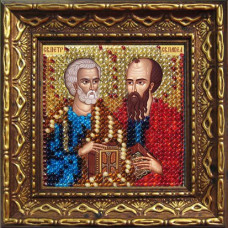 Набор для вышивания Вышивальная мозаика арт. 2081ДПИ.Икона Св.Апостолы Петр и Павел 10,5х10,5см с ба
