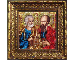 Набор для вышивания Вышивальная мозаика арт. 2081ДПИ.Икона Св.Апостолы Петр и Павел 10,5х10,5см с ба