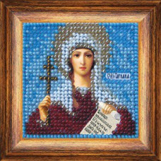 Рисунок на ткани Вышивальная мозаика арт. 4017 Икона 'Св. Мученица Татиана' 6,5х6,5 см