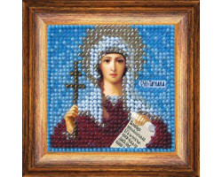 Рисунок на ткани Вышивальная мозаика арт. 4017 Икона 'Св. Мученица Татиана' 6,5х6,5 см