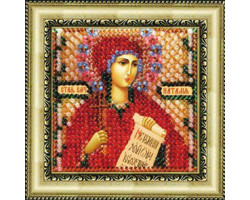 Рисунок на ткани Вышивальная мозаика арт. 4021 Икона 'Св. Мученица Наталия' 6,5х6,5 см