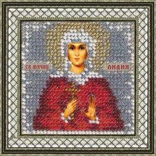 Рисунок на ткани Вышивальная мозаика арт. 4036 Икона 'Св. Мученица Лидия' 6,5х6,5 см