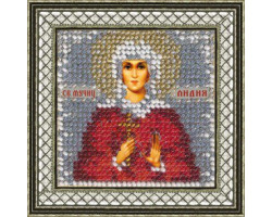 Рисунок на ткани Вышивальная мозаика арт. 4036 Икона 'Св. Мученица Лидия' 6,5х6,5 см