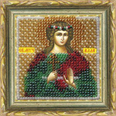 Рисунок на ткани Вышивальная мозаика арт. 4040 Икона 'Св. Мученица Алла' 6,5х6,5 см