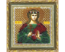 Рисунок на ткани Вышивальная мозаика арт. 4040 Икона 'Св. Мученица Алла' 6,5х6,5 см