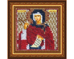 Рисунок на ткани Вышивальная мозаика арт. 4041 Икона 'Св. Мученица Марина Антиохийская' 6,5х6,5 см