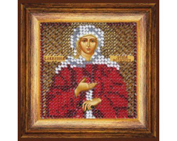 Рисунок на ткани Вышивальная мозаика арт. 4043 Икона 'Св. Мученица Ксения Питербургская' 6,5х6,5 см