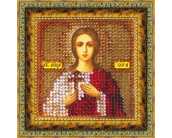 Рисунок на ткани Вышивальная мозаика арт. 4047 Икона 'Св. Мученица Вера' 6,5х6,5 см