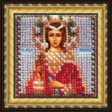 Рисунок на ткани Вышивальная мозаика арт. 4049 Икона 'Св. Мученица Любовь' 6,5х6,5 см