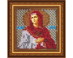 Рисунок на ткани Вышивальная мозаика арт. 4050 Икона 'Св. Мученица София' 6,5х6,5 см