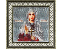 Рисунок на ткани Вышивальная мозаика арт. 4054 Икона 'Св. Мученица Евгения Римская' 6,5х6,5 см