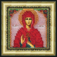 Рисунок на ткани Вышивальная мозаика арт. 4055 Икона 'Св. Мученица Дарья Римская' 6,5х6,5 см