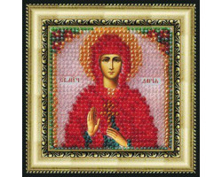 Рисунок на ткани Вышивальная мозаика арт. 4055 Икона 'Св. Мученица Дарья Римская' 6,5х6,5 см