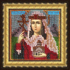 Рисунок на ткани Вышивальная мозаика арт. 4056 Икона 'Св. Благочестивая Тамара' 6,5х6,5 см