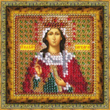 Рисунок на ткани Вышивальная мозаика арт. 4058 Икона 'Св. Великомученица Варвара' 6,5х6,5 см