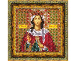 Рисунок на ткани Вышивальная мозаика арт. 4058 Икона 'Св. Великомученица Варвара' 6,5х6,5 см