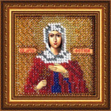 Рисунок на ткани Вышивальная мозаика арт. 4060 Икона 'Св. Мученица Светлана' 6,5х6,5 см
