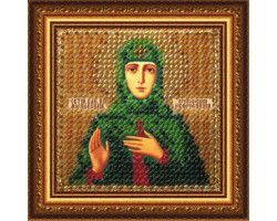 Рисунок на ткани Вышивальная мозаика арт. 4064 Икона 'Св. Княгиня Евфросиния' 6,5х6,5 см