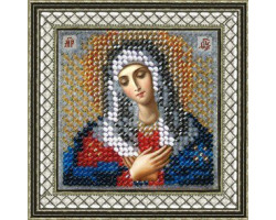 Рисунок на ткани Вышивальная мозаика арт. 4068 Икона 'Пресвятая Борогодица Умиление' 6,5х6,5 см