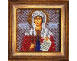 Рисунок на ткани Вышивальная мозаика арт. 4069 Икона 'Св. Зоя Вифлиемская' 6,5х6,5 см
