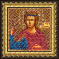 Рисунок на ткани Вышивальная мозаика арт. 4077 Икона 'Св. Мученица Василиса' 6,5х6,5 см