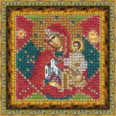 Рисунок на ткани Вышивальная мозаика арт. 4079 Икона 'Неопалимая Купина' 6,5х6,5 см