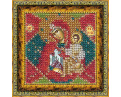Рисунок на ткани Вышивальная мозаика арт. 4079 Икона 'Неопалимая Купина' 6,5х6,5 см