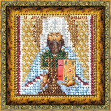 Рисунок на ткани Вышивальная мозаика арт. 4080 Икона 'Св. Мученик Вениамин' 6,5х6,5 см