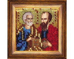 Рисунок на ткани Вышивальная мозаика арт. 4081 Икона 'Св. Апостолы Петр и Павел' 6,5х6,5 см
