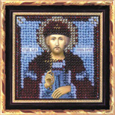 Рисунок на ткани Вышивальная мозаика арт. 4121 Икона 'Св. Князь Борис' 6,5х6,5 см