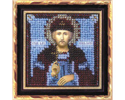 Рисунок на ткани Вышивальная мозаика арт. 4121 Икона 'Св. Князь Борис' 6,5х6,5 см