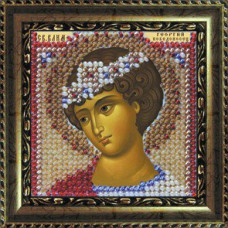 Рисунок на ткани Вышивальная мозаика арт. 4126 Икона 'Св. Великомученик Георгий' 6,5х6,5 см