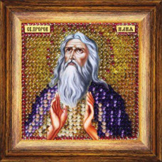 Рисунок на ткани Вышивальная мозаика арт. 4129 Икона 'Св. Пророк Илья' 6,5х6,5 см