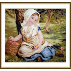 Набор для вышивания арт.ВЫШ -К-07 'Девочка с яблоками' 32x26 см