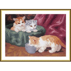 Набор для вышивания арт.ВЫШ -К-08 'Три котёнка' 31x23 см