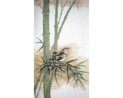 Набор для вышивания арт.ВЫШ -В-02 'Птицы на Бамбуке' 18,5x35 см