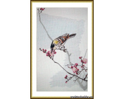 Набор для вышивания арт.ВЫШ -В-04 'Птица на цветущей ветке' 19x32 см