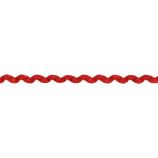 Тесьма плетеная 'вьюнчик' (МЕТАНИТ) арт.С-2914 (3621) г17 шир.7мм (5мм) рис.6422 цв.024 красный фас.20м