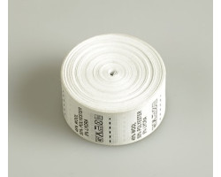 Состав и уход за тканью, Wool 45% Pol 50% L5%, цв.белый, 500шт.