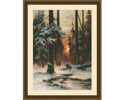 Набор для вышивания 'Юнона' арт.0207 'Закат в зимнем лесу' 23х31см
