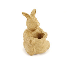 Фигурка из папье-маше Decopatch арт.DP AP123, объемная, мини, кролик/ведро, 7,5*9,8*7,1 см