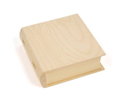 Заготовка деревянная арт.БН.020-2 'Книга малая' с магнитом 18х18х6см (сосна)