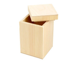 Заготовка деревянная арт.БН.048 Коробка лаврушница 12х12х18,5см (сосна)