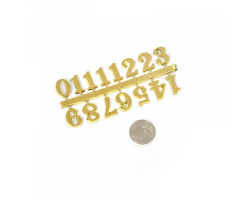 Цифры арабские арт.КЛ.22712 малые, пластик, цв.золото 15мм